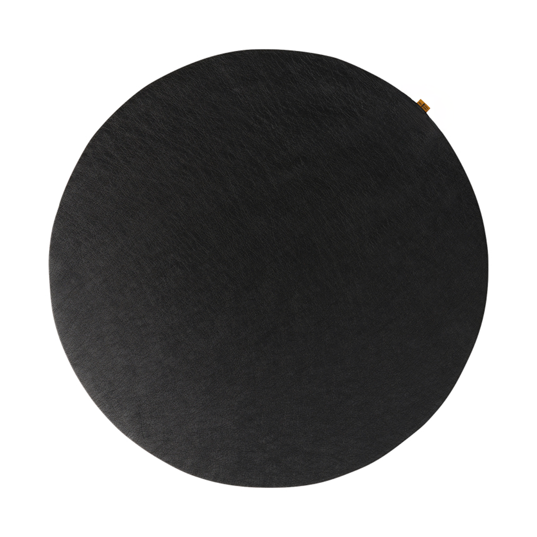 Matsort Floor Mat - læder look. Ø 105 cm (NYHED)