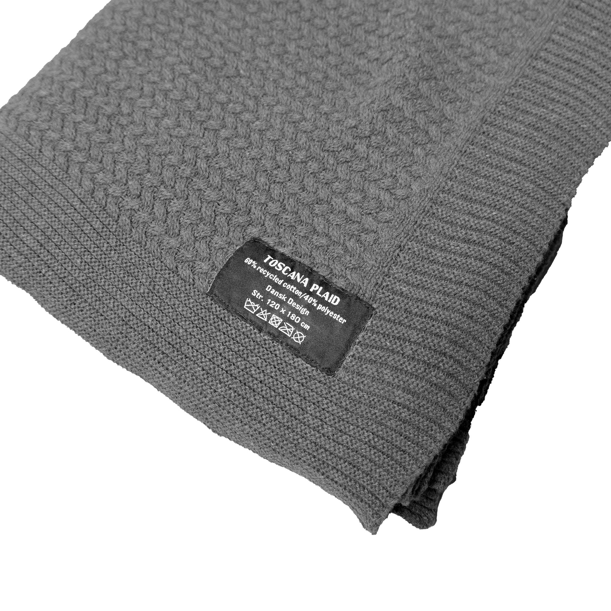 Toscana Plaid i genanvendt bomuld – 120x180cm