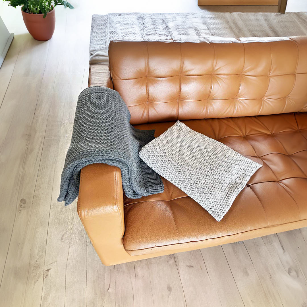 Toscana Plaid i genanvendt bomuld – 120x180cm