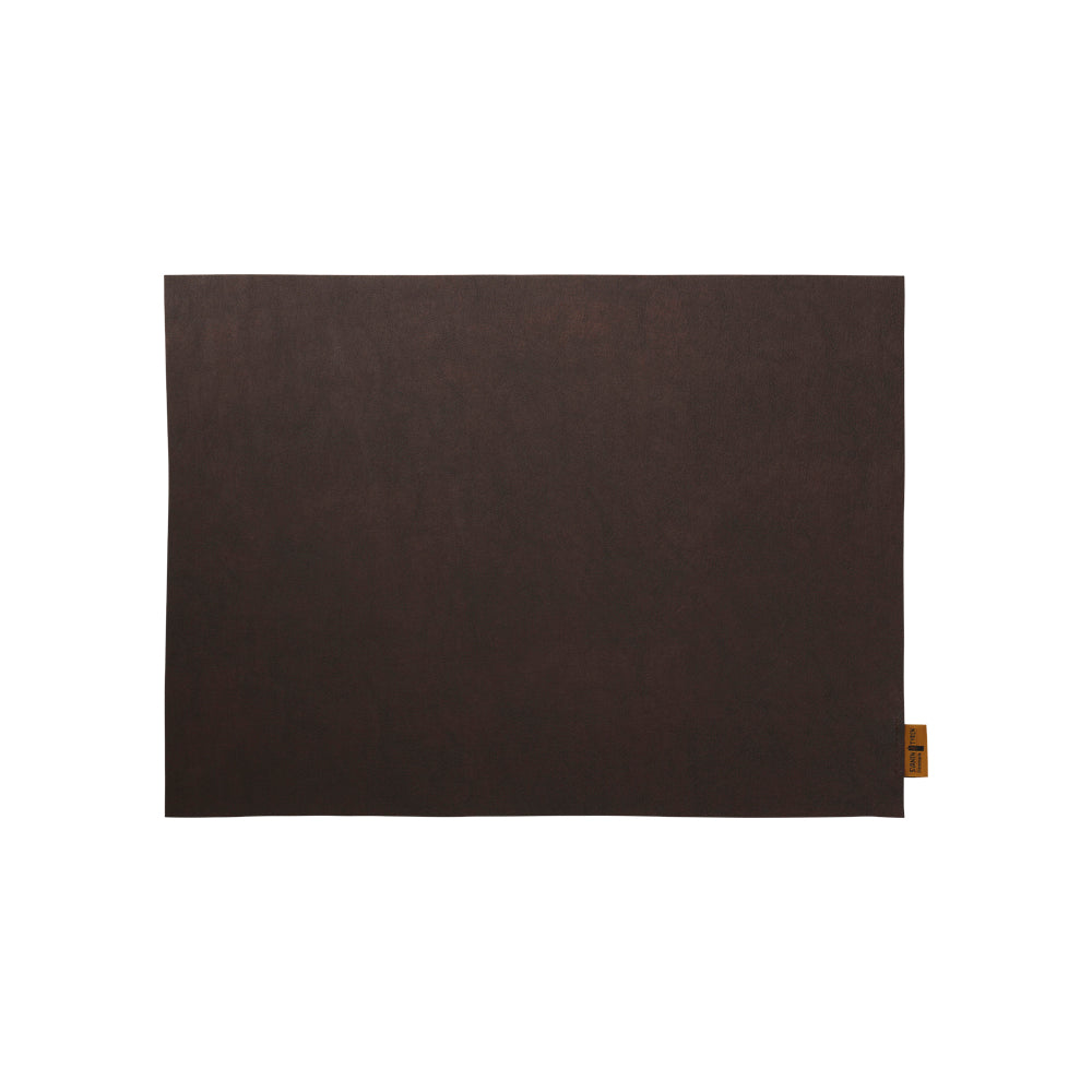 Mat brun Dækkeserviet - læder look - 45x33 cm