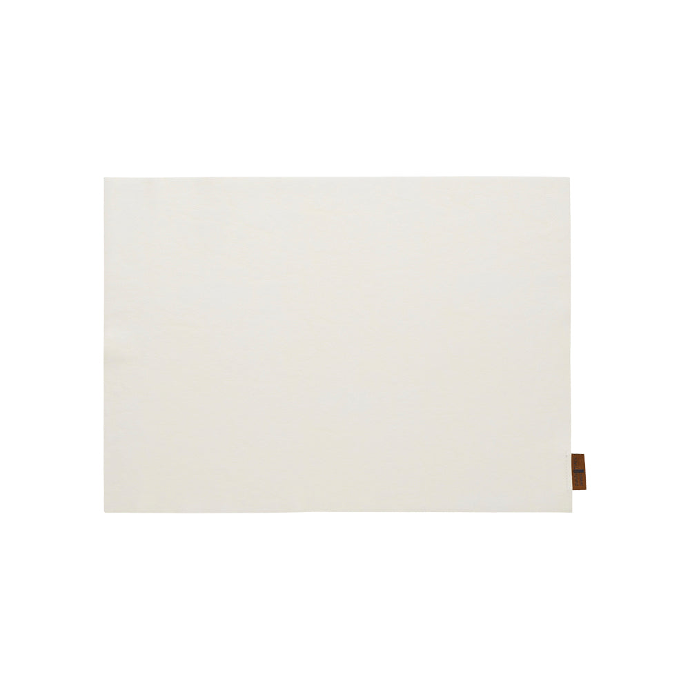 Råhvid Dækkeserviet - læder look - 45x33 cm