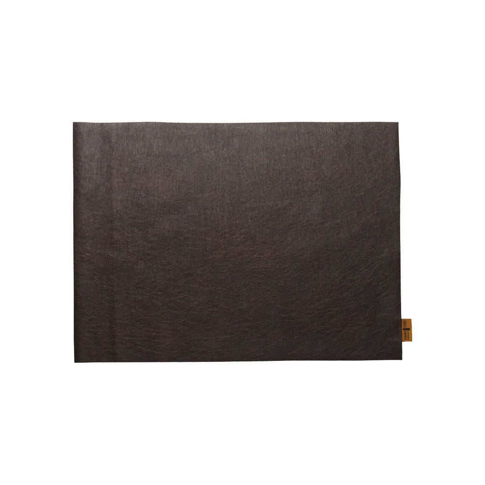 Brun Dækkeserviet - læder look - 50x35 cm