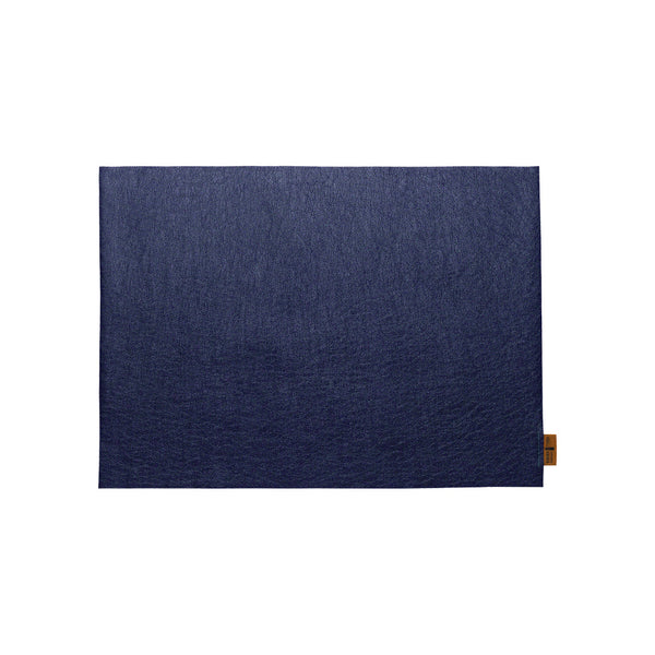 SARA Dækkeserviet - Royal Blue læder look. 45x33 cm